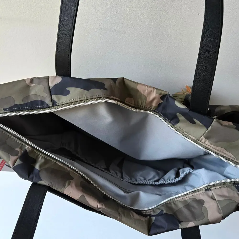 Skip Hop NEW Nolita Neoprene Black Camo Diaper Tote Bag Camoflage Unisex NWT